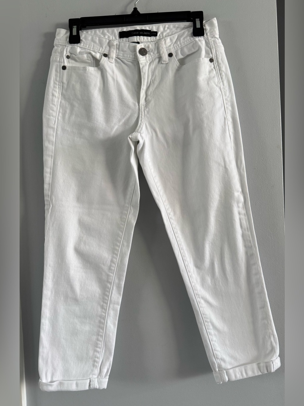 Calvin Klein White Skinny Crop Jeans 27/4